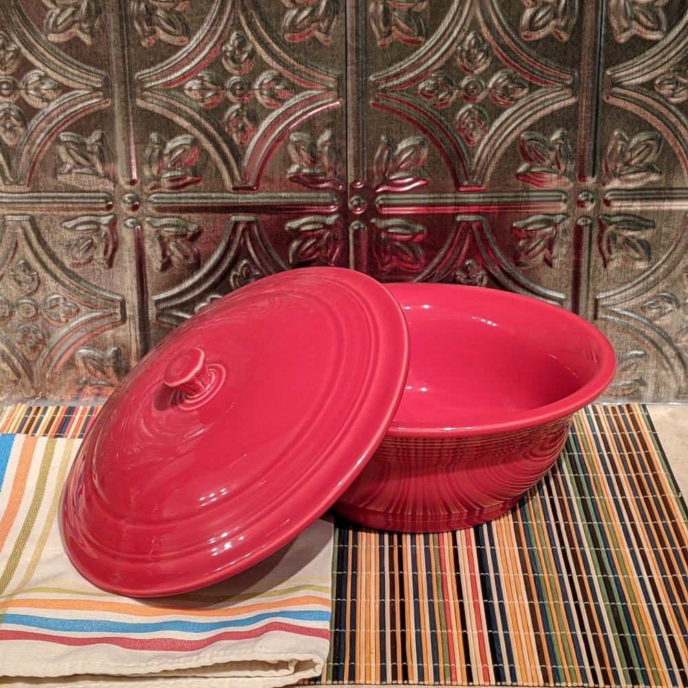 Fiestaware Scarlet Covered Casserole